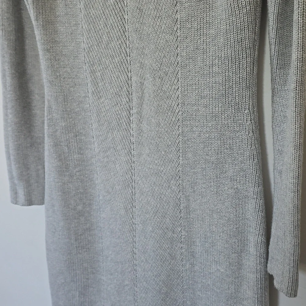 Lauren Ralph Lauren Gray Knit Turtleneck Sweater Dress Size Small
